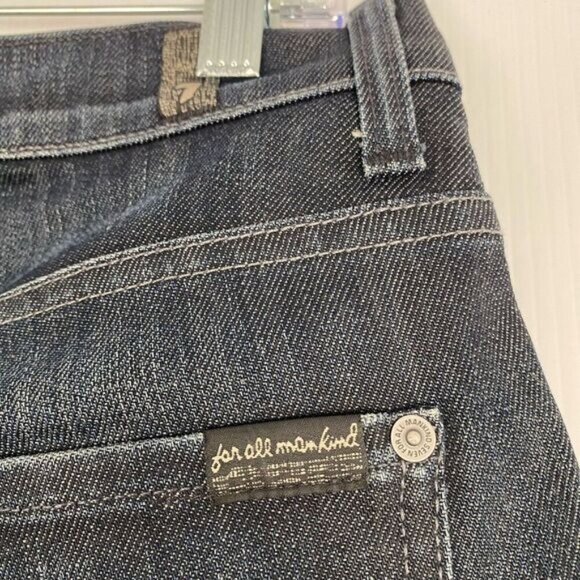 7 For All Mankind Men's Blue Jeans Size 33 Blue Rhigby Stretch.Buttons USA - Picture 12 of 12